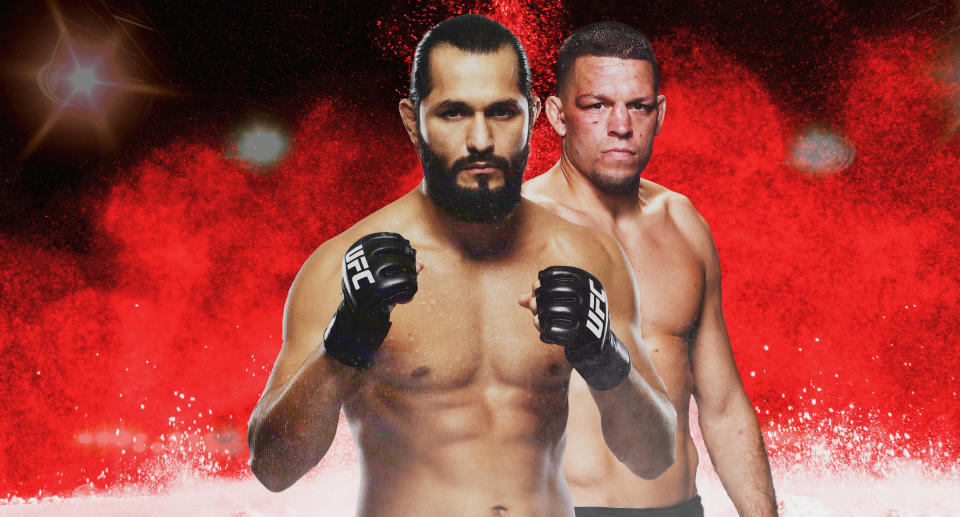 Jorge Masvidal and Nate Diaz headline a stacked UFC 244 card. (Paul Rosales/Yahoo Sports)