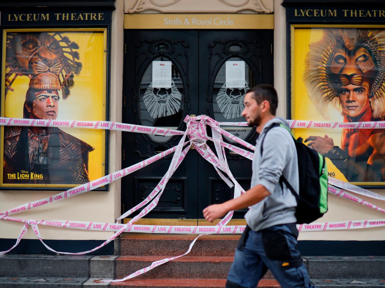 Theatres first closed their doors in March 2020 (AFP via Getty Images)