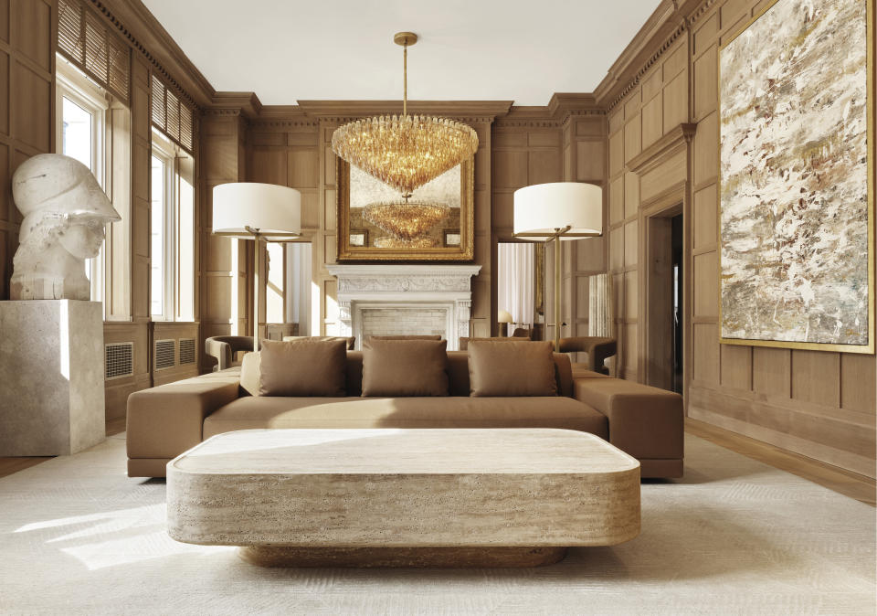 The neutral palette carries across indoor lounge spaces and outdoor areas. - Credit: Courtesy photo
