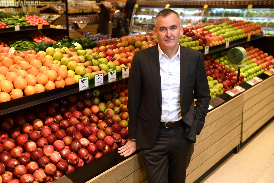 Woolworths CEO Brad Banducci is pictured.