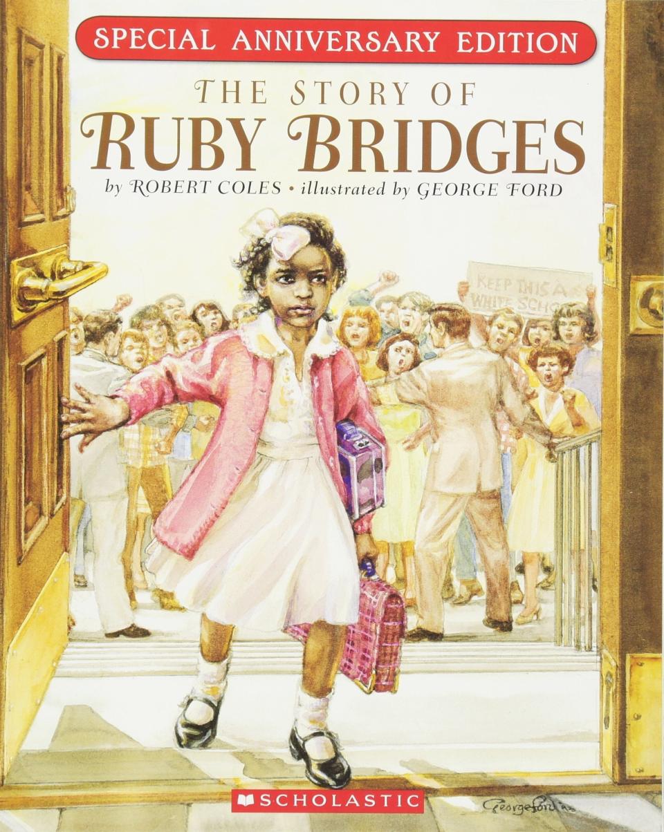 This book tells the story of <a href="https://www.womenshistory.org/education-resources/biographies/ruby-bridges" target="_blank">Ruby Bridges</a>, who became the first&nbsp;African-American child to integrate a white southern elementary school. (By Robert Coles, illustrated by George Ford)