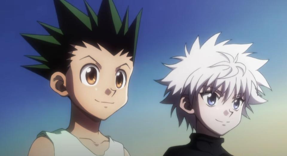 Gon and Killua smiling