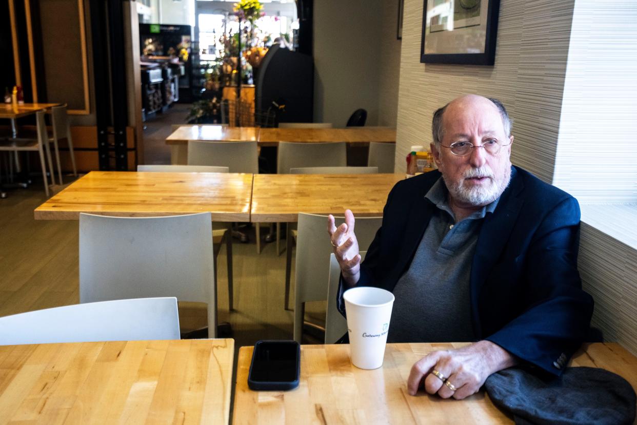 Paul Rottenberg, president of Orchestrate Hospitality, is shown at Gateway Market, one of the organization's Des Moines properties. He says largely empty office buildings translate into light lunch traffic.