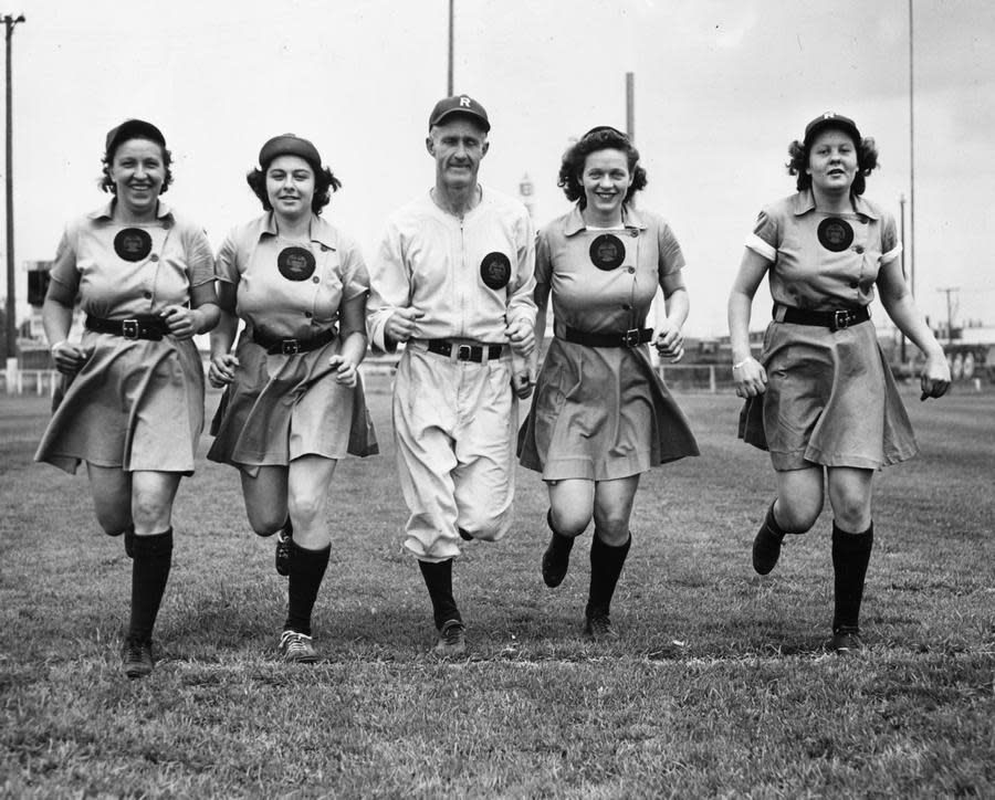 The Rockford Peaches, who played in the All-American Girls Baseball League from 1943 through 1954, won four championships.