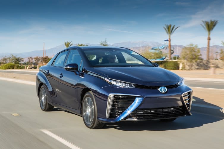 <span class="caption">Toyota’s hydrogen fuel cell car ‘Mirai’.</span> <span class="attribution"><span class="source">Toyota</span></span>