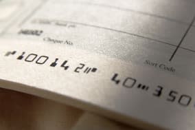 close up of cheque book  focus...