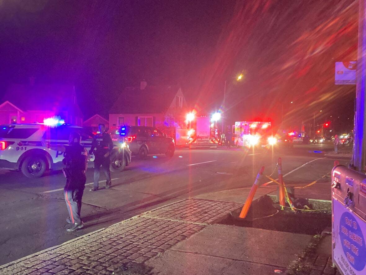 Ottawa paramedics received a call Wednesday evening for a pedestrian who'd been struck on Merivale Road. The pedestrian later died from his injuries. (Submitted - image credit)