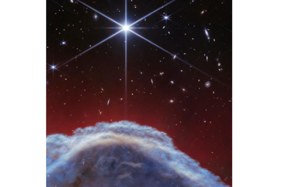 NASA韋伯太空望遠鏡公布馬頭星雲的清晰照。美聯社
