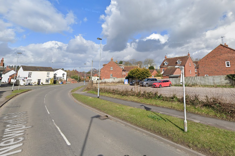 The Eagle Inn's former car park on Newport Road Eccleshall