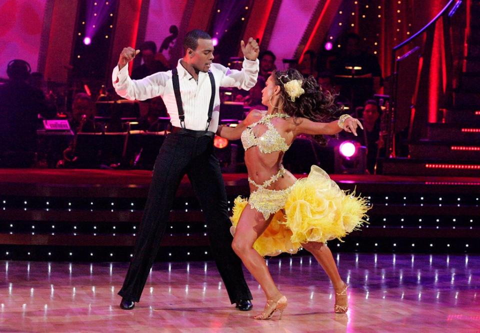 Mario and Karina Smirnoff perform a dance on the sixth season of Dancing with the Stars.