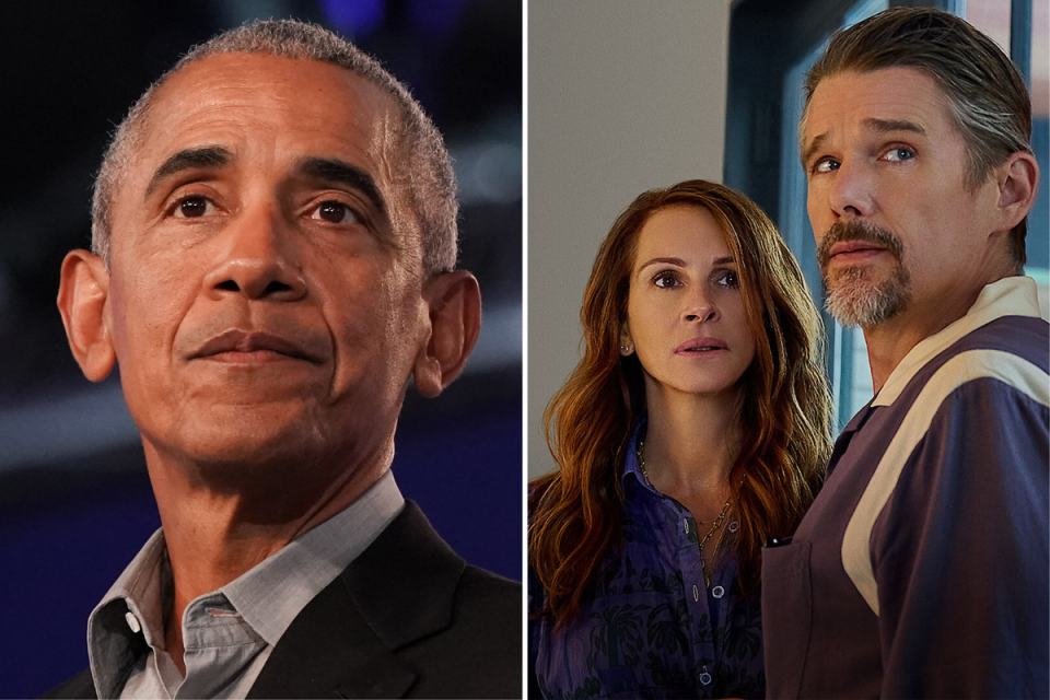 Barack Obama, Julia Roberts and Ethan Hawke (Getty Images and Netflix)