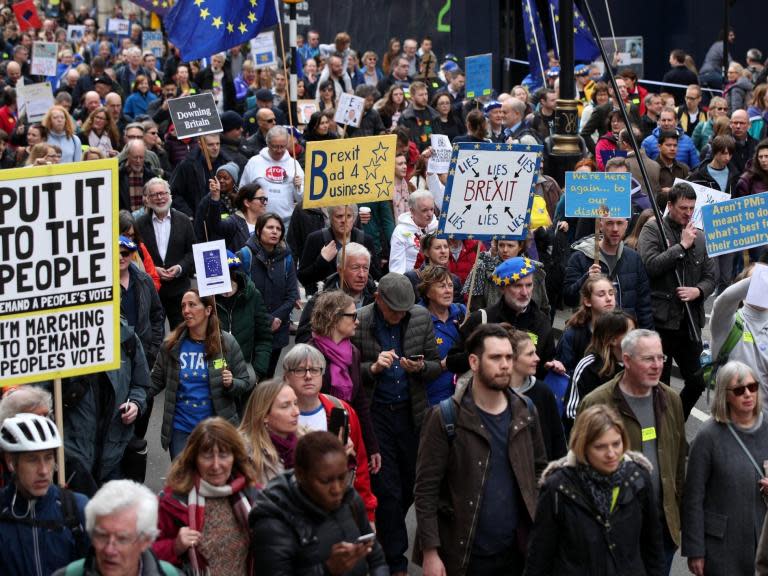 Brexit march: ‘1 million’ protesters and celebrities rally in London demanding a second referendum