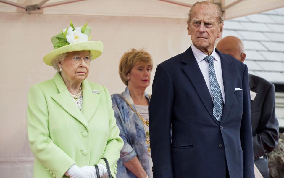 Queen Elizabeth II and Prince Philip in Bushmills village, Northern Ireland - POOL New/REUTERS