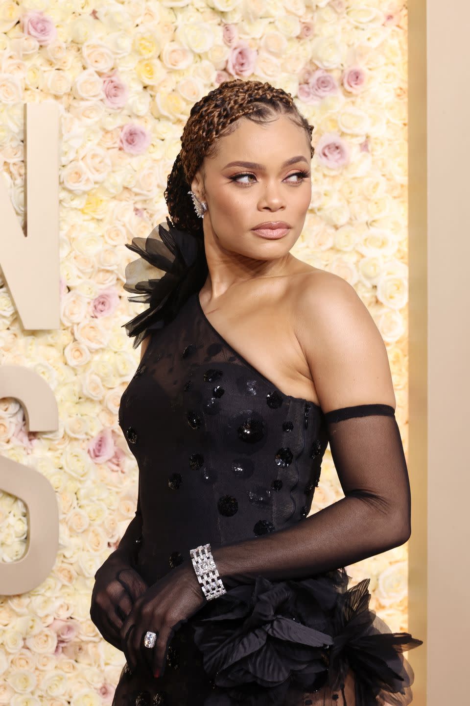 beverly hills, california january 07 andra day attends the 81st annual golden globe awards at the beverly hilton on january 07, 2024 in beverly hills, california photo by amy sussmangetty images