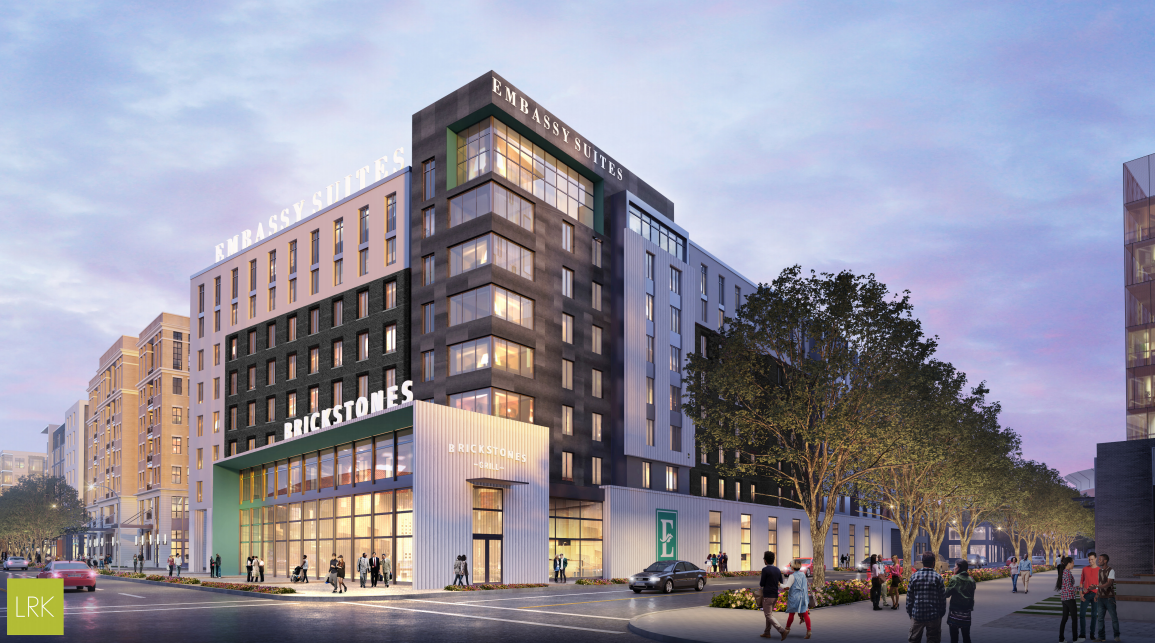 Renderings show what the Embassy Suites Hotel at The Walk could look like.