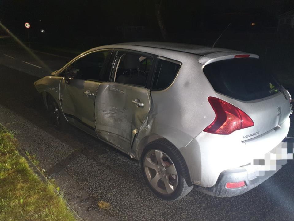 Lancashire Telegraph: The damaged car