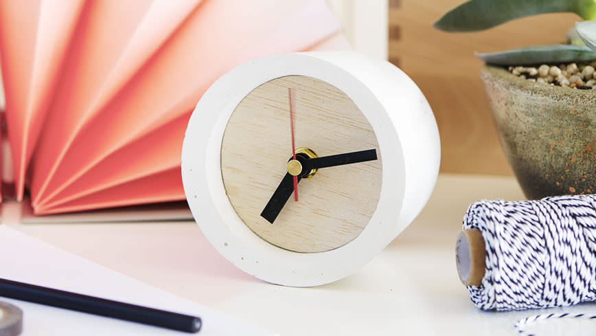 Make your own cement cast clock