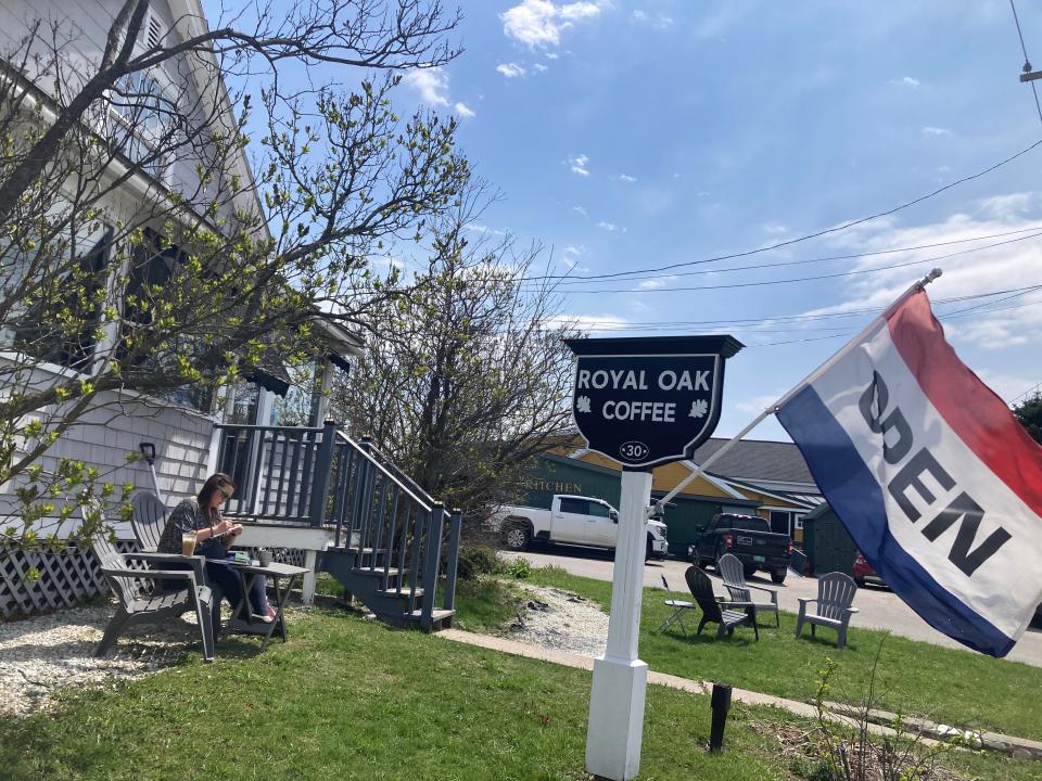 Royal Oak Coffee, adjacent to the Fire & Ice Restaurant in Middlebury, shown April 28, 2024.