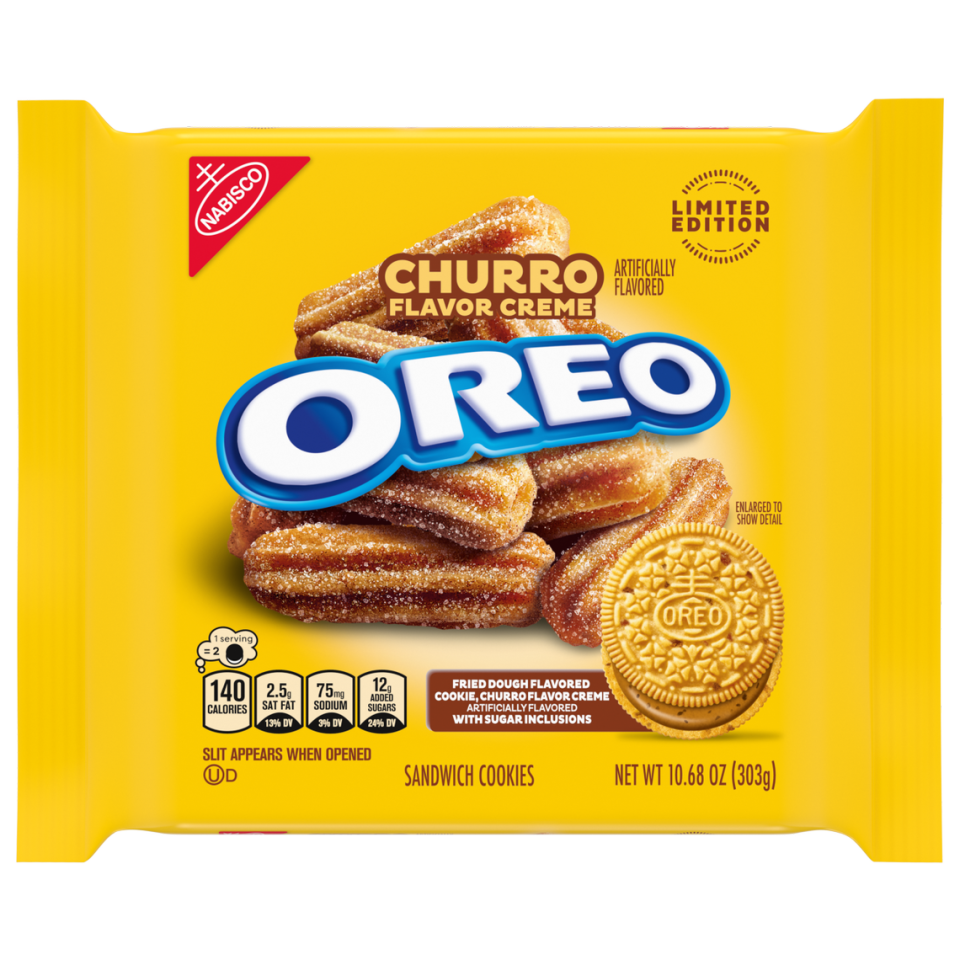 Oreo’s new churro cookies will arrive on store shelves March 27, for a limited time. Photo by Nabisco | Oreo