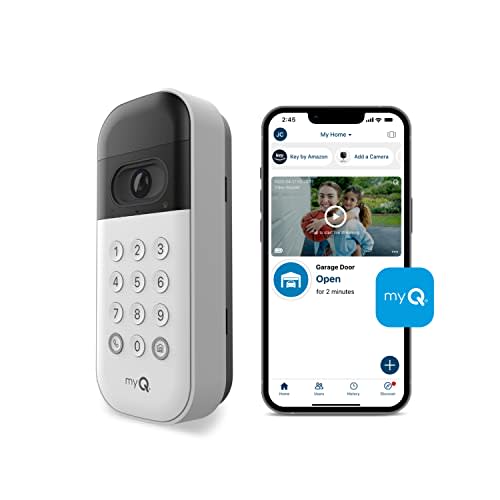 myQ Smart Garage 1080p Video Keypad with camera, wifi, smartphone control and Motion Only. A sm…