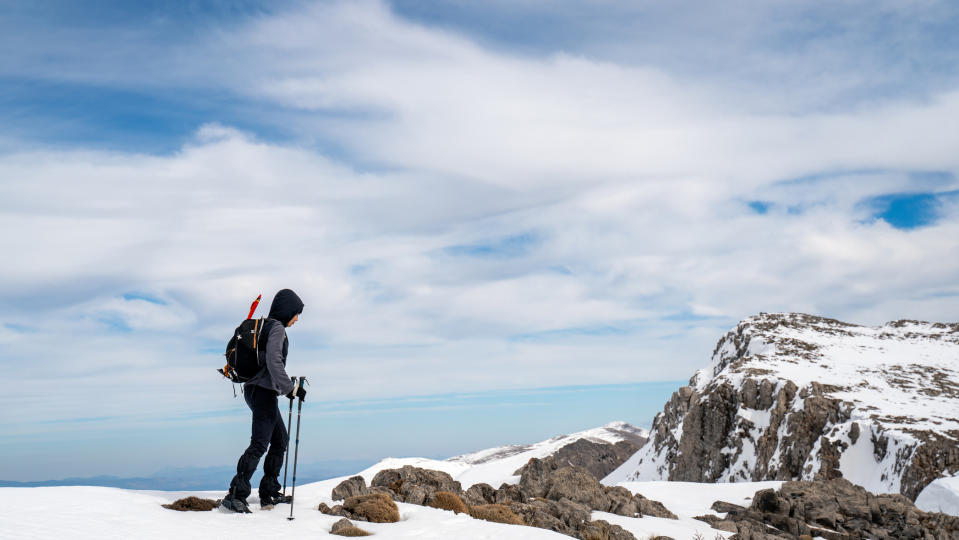 9 reasons you need trekking poles: snowy hiking