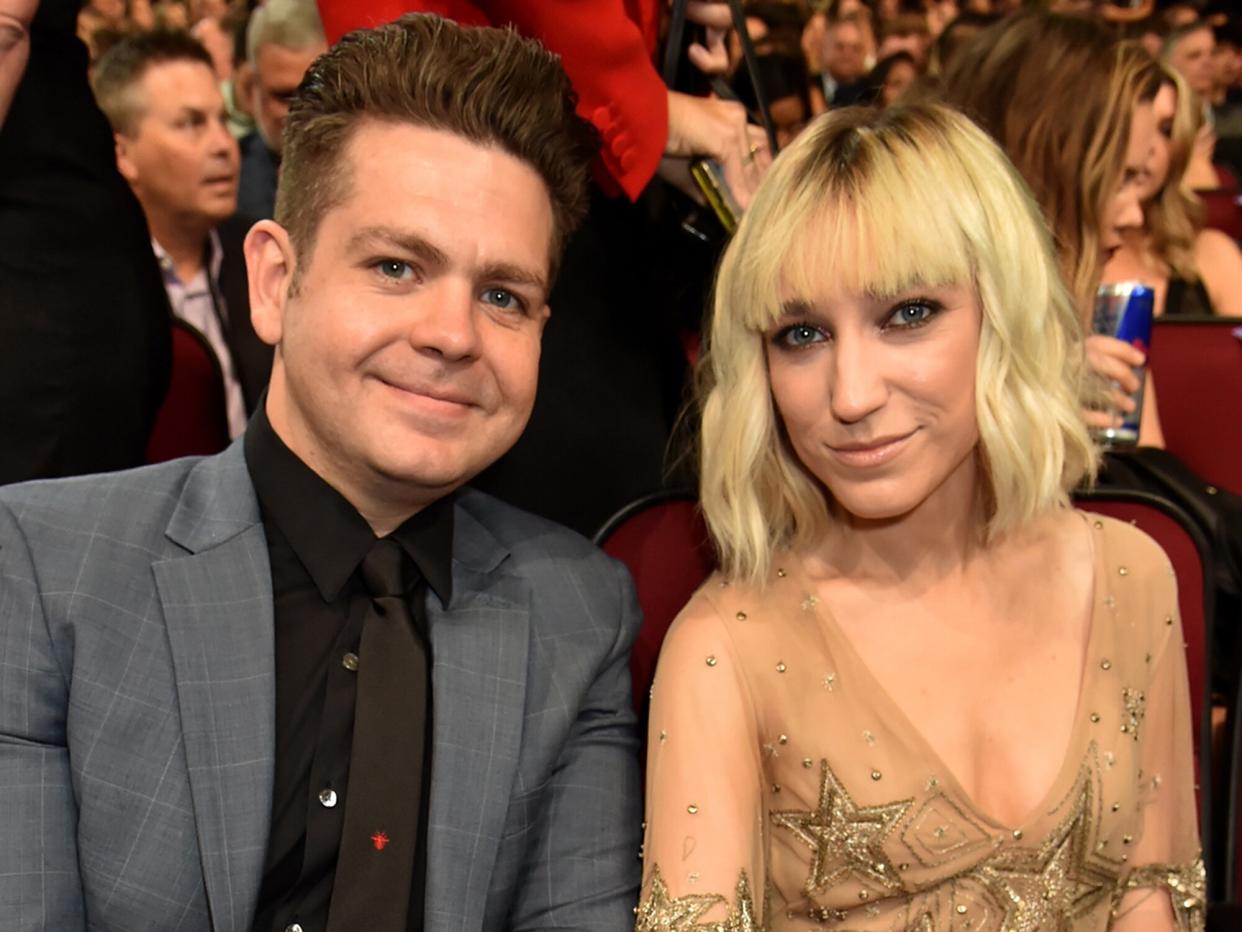 Jack Osbourne (L) and Aree Gearhart attend the 2019 American Music Awards at Microsoft Theater on November 24, 2019 in Los Angeles, California