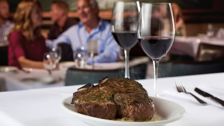 Ruth's Chris steak and wine