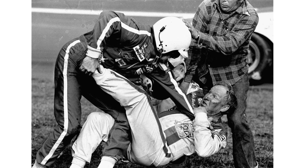 bobby allison goes after cale yarborough