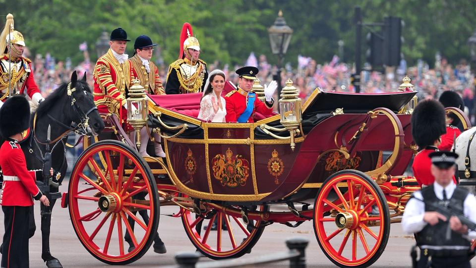 William and Kate rode in the same carriage as Diana and Charles