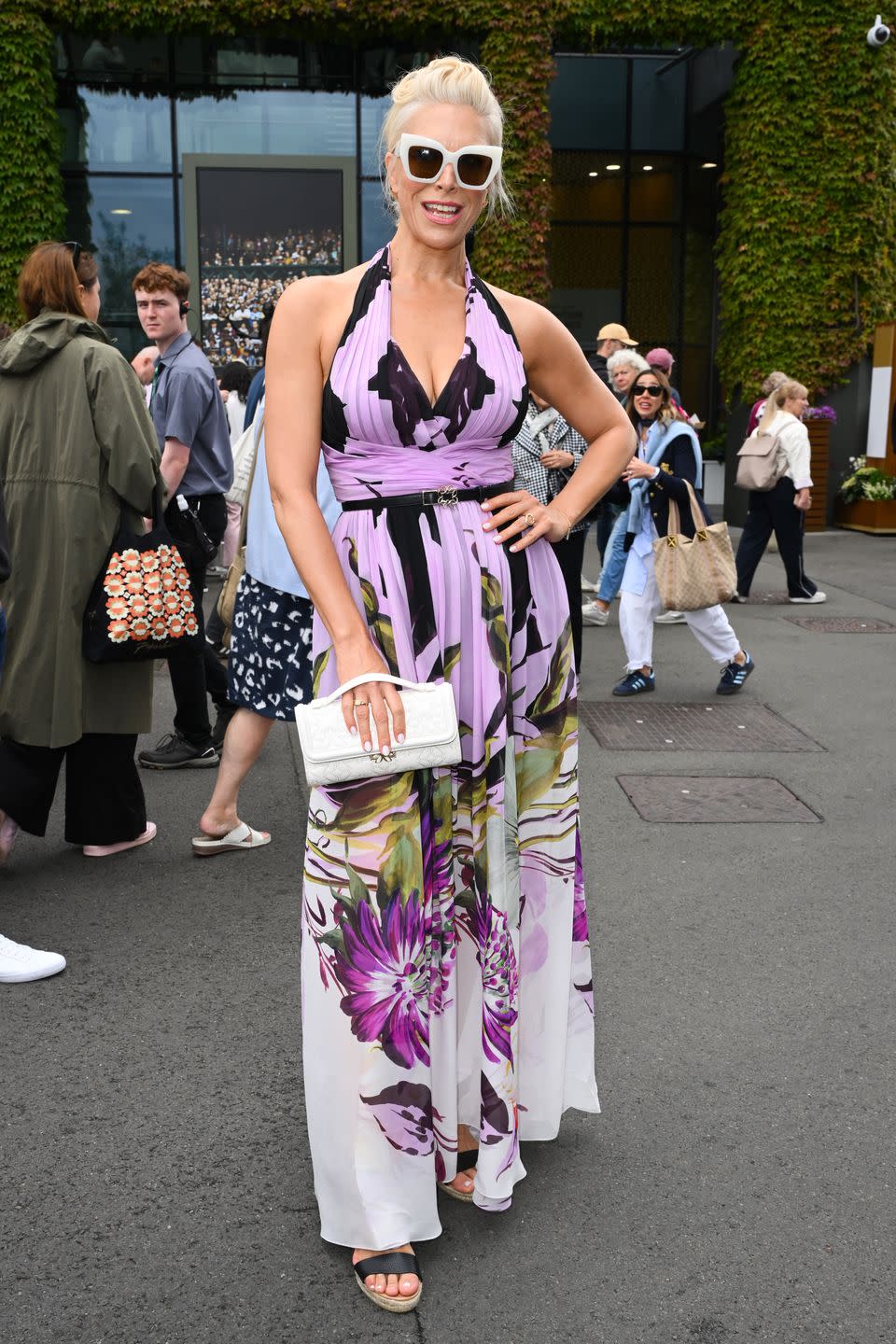 hannah waddingham attends day three of the wimbledon tennis championships