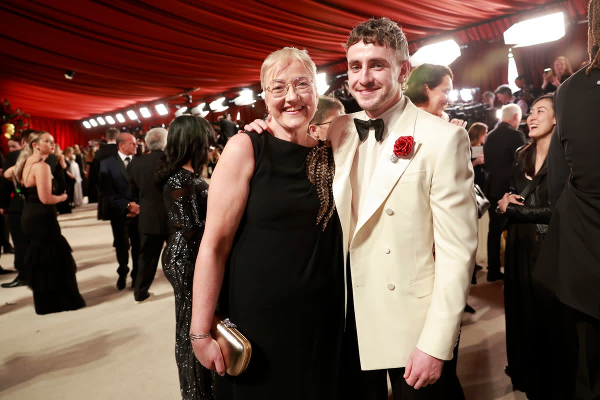 Paul Mescal pictured with his mum Dearbhla at 2023’s Oscars (Getty Images)