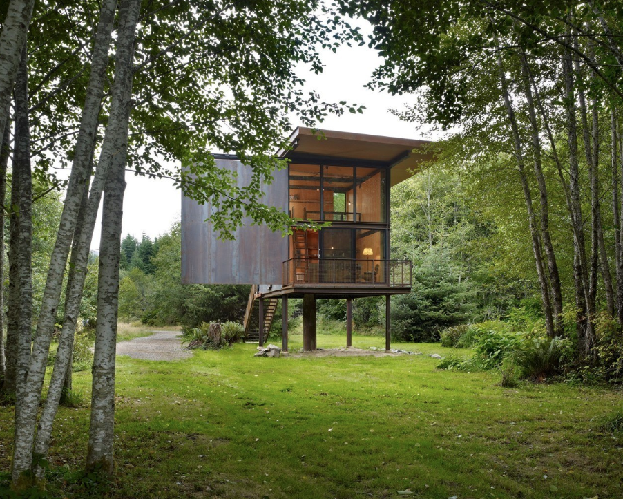 Cabin on Stilts in Washington State