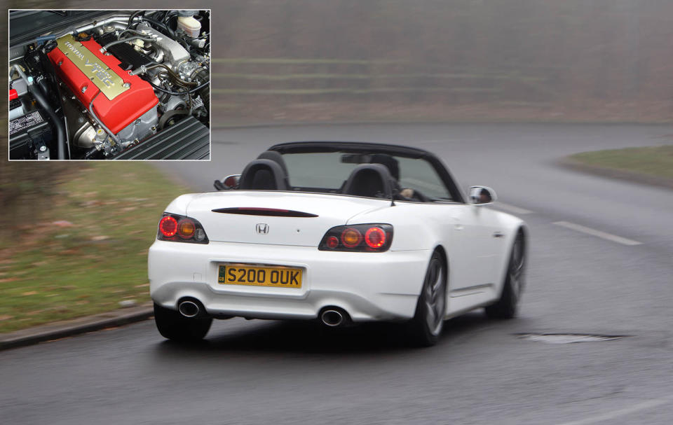 <p>If you need proof that you don’t require a millionaire’s budget to enjoy <strong>giddy</strong> rev limits, the Honda S2000 is Exhibit A. At its launch in 1999 as a 50<sup>th</sup> birthday present to itself, the Honda came with the most power per litre, naturally aspirated engine in the world, producing <strong>240bhp</strong>. To access this power, you had to work the engine hard and this is when you discovered the joys an 8900rpm red line.</p><p>So much power and high-revving fun was achieved using Honda’s V-TEC variable valve timing. However, in the interests of durability, Honda lowered the peak rev ceiling to 8200rpm in 2004, which felt a bit flat compared to the earlier version.</p>