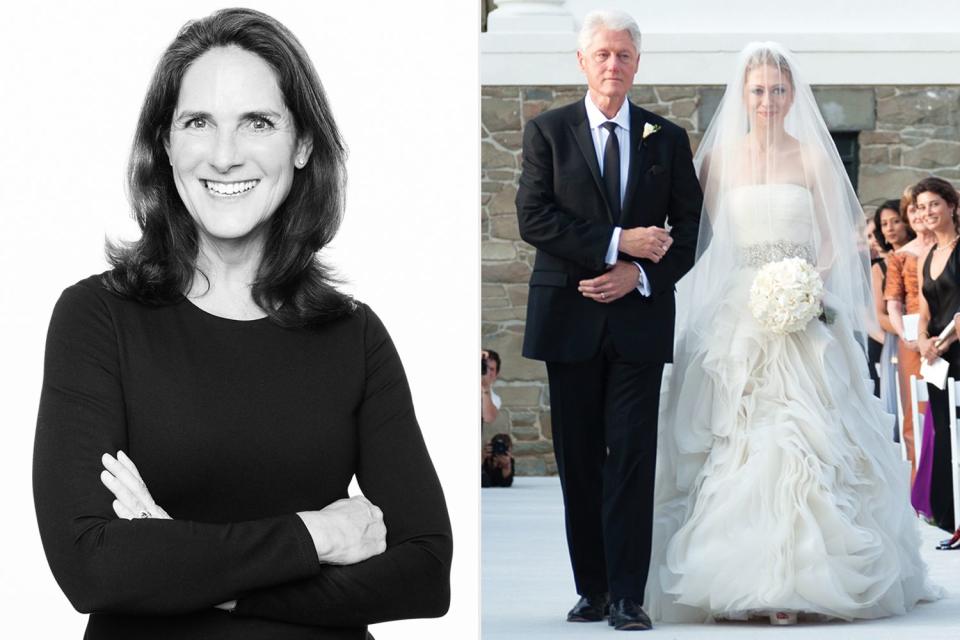 <p>Dennis Kwan Photography; Genevieve de Manio Photography</p> Celebrity Photographer Genevieve de Manio, Bill Clinton walks daughter Chelsea Clinton down the aisle in a photograph taken by Genevieve de Manio   