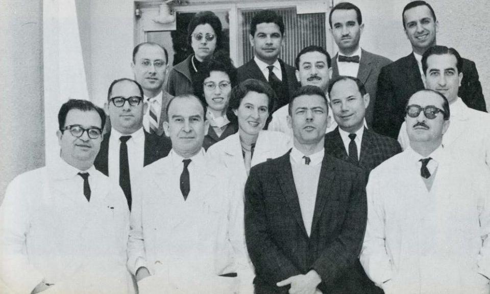 Joumana Asfour's grandfather was among those pictured in his graduating class of doctors from the department of pediatrics.