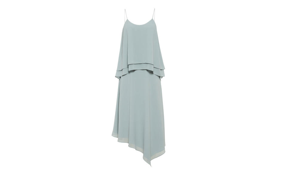 <p>Ansley Tiered Cami Dress, $360, <a rel="nofollow noopener" href="https://www.reiss.com/us/p/tiered-cami-dress-womens-ansley-in-ocean-green/?category_id=1121" target="_blank" data-ylk="slk:reiss.com;elm:context_link;itc:0;sec:content-canvas" class="link ">reiss.com</a> </p>