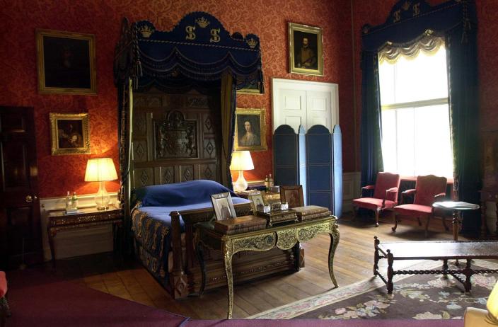 A state bedroom at Althorp House