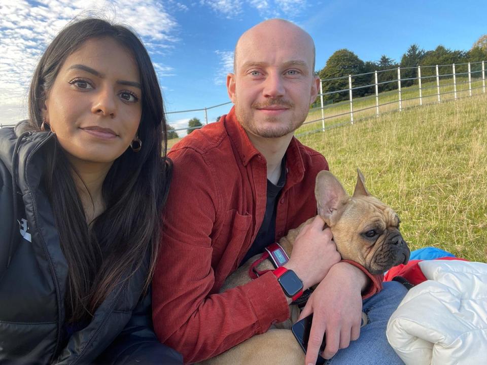 Preeti Atwal, pictured with Mr Lismore,  fears she may now be “imprisoned” in her home (Preeti Atwal)