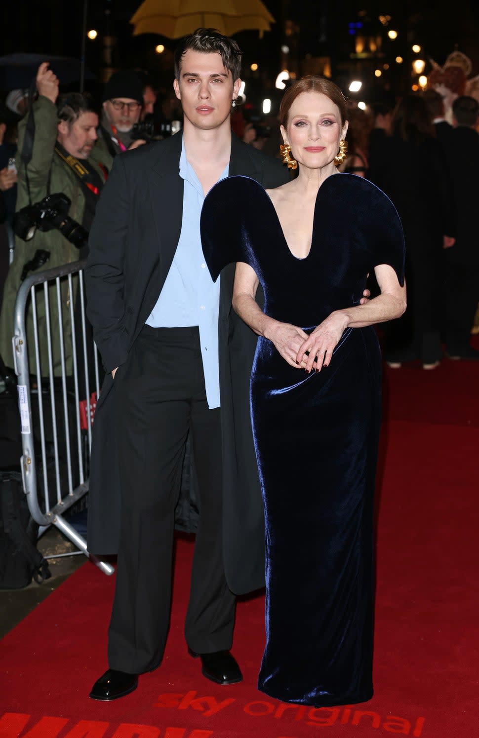 Nicholas Galitzine and Julianne Moore