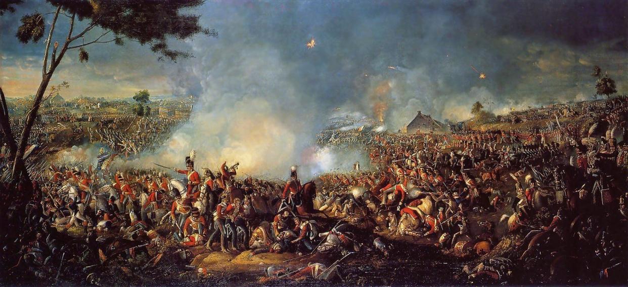 La batalla de Waterloo, óleo de William Sadler II, imagen Wikipedia