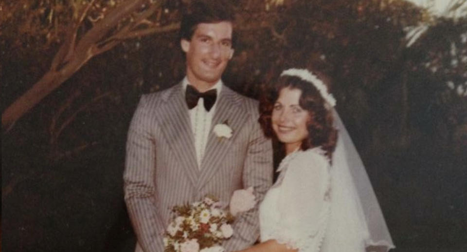 David Koch and his wife Libby being married in 1979. 