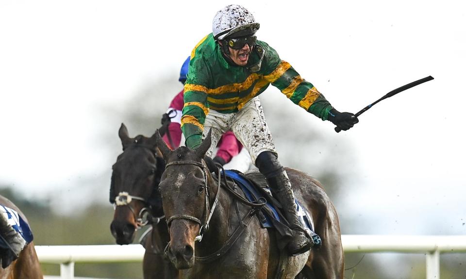 <span>Paul Townend rode I Am Maximus to victory at last year’s Irish Grand National.</span><span>Photograph: Seb Daly/Sportsfile/Getty Images</span>