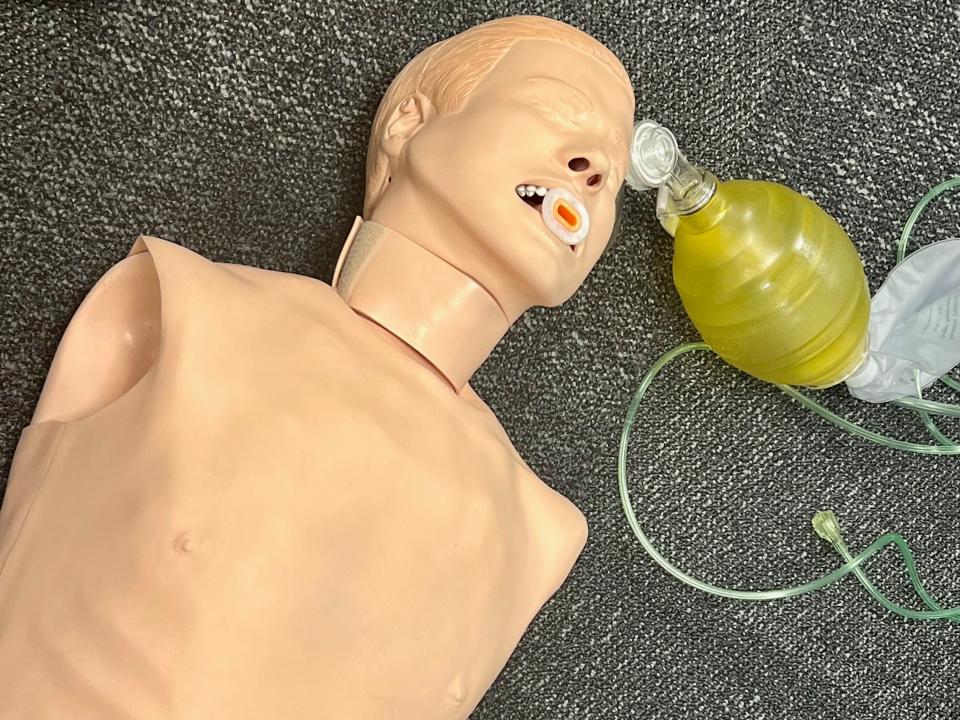 CPR dummy — Air New Zealand's Academy of Learning in Auckland.
