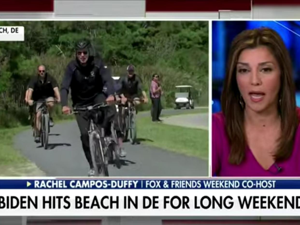 Fox News guest ridicules Joe Biden for riding a bicycle   (FoxNews)