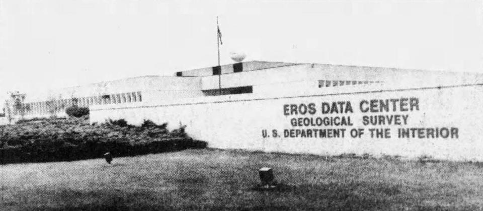 Exterior of the Eros Data Center, 1983.