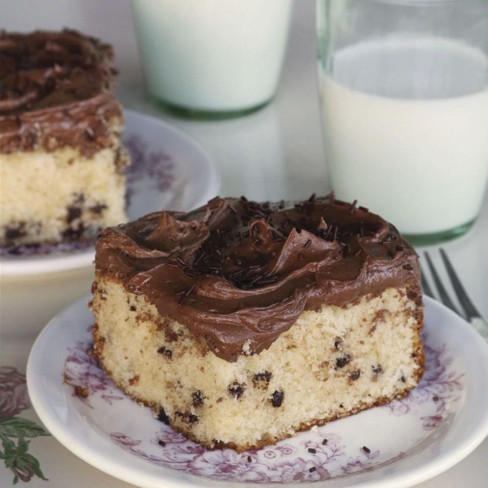 Chocolate Chip Cake with Classic Chocolate Buttercream