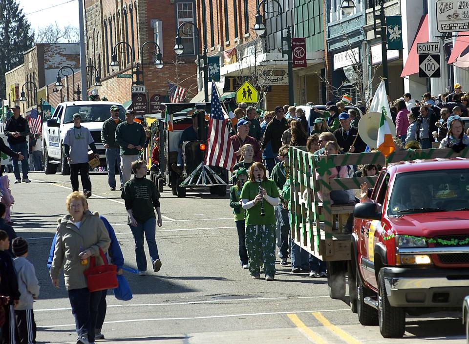 St. Michaels School in Grand Ledge, participates in the St. Patrick's Day Parade on Saturday, March 14, 2009, in Grand Ledge.