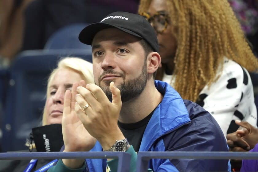 Alexis Ohanian attends the semifinals of the U.S. Open tennis championships on Thursday, Sept. 5, 2019, in New York (Photo by Greg Allen/Invision/AP)