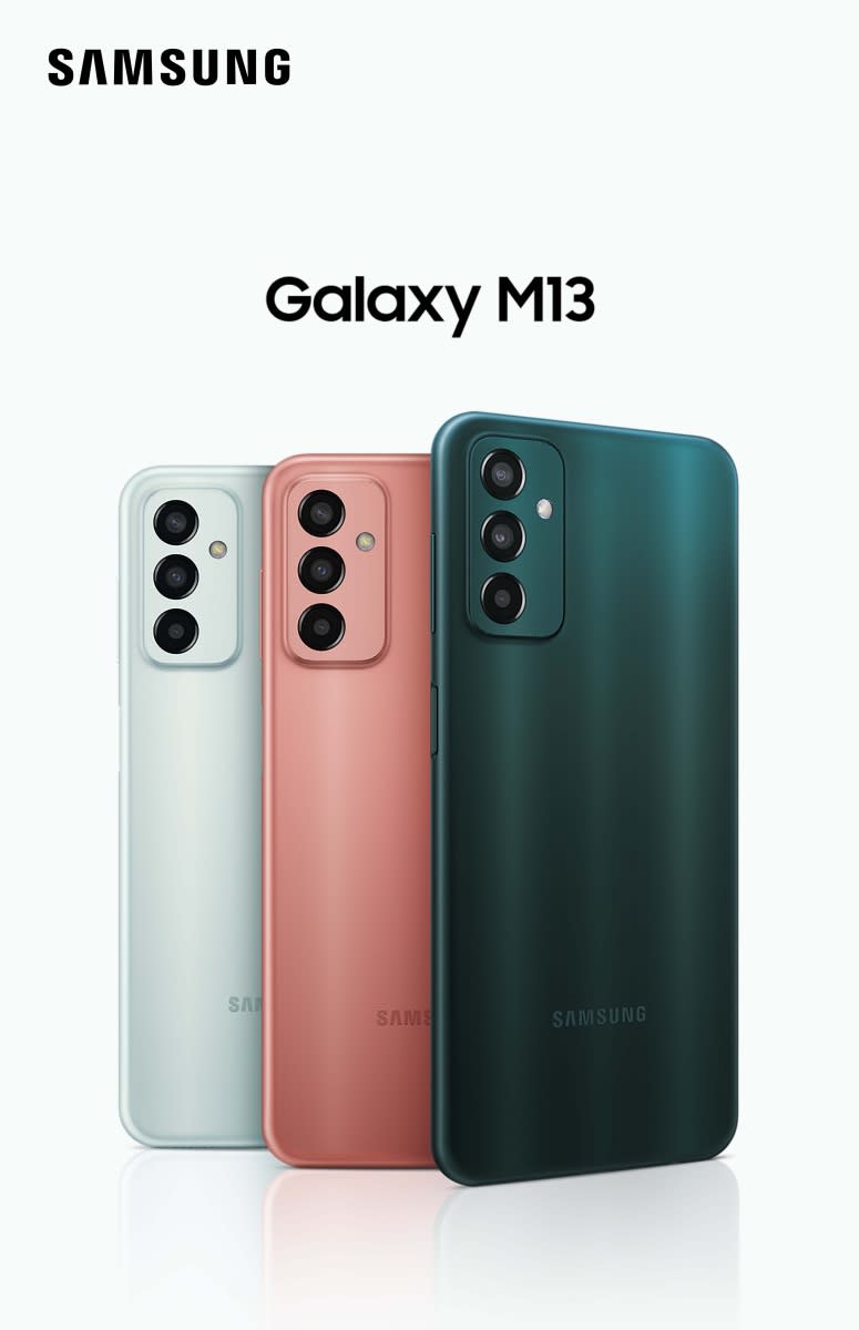 三星接續推出僅限線上銷售的大電池、大螢幕設計手機Galaxy M13