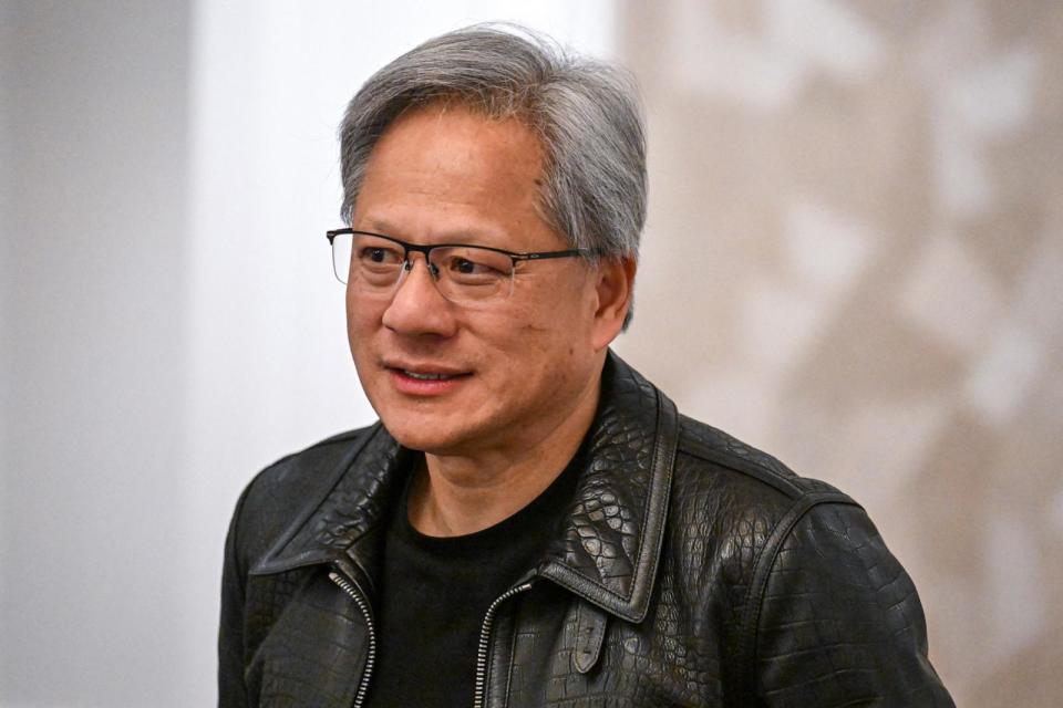PHOTO: Jensen Huang, co-founder and chief executive officer (CEO) of Nvidia, speaks during a media roundtable in Kuala Lumpur on Dec.  8, 2023. (Mohd Rasfan/AFP via Getty Images, FILE)